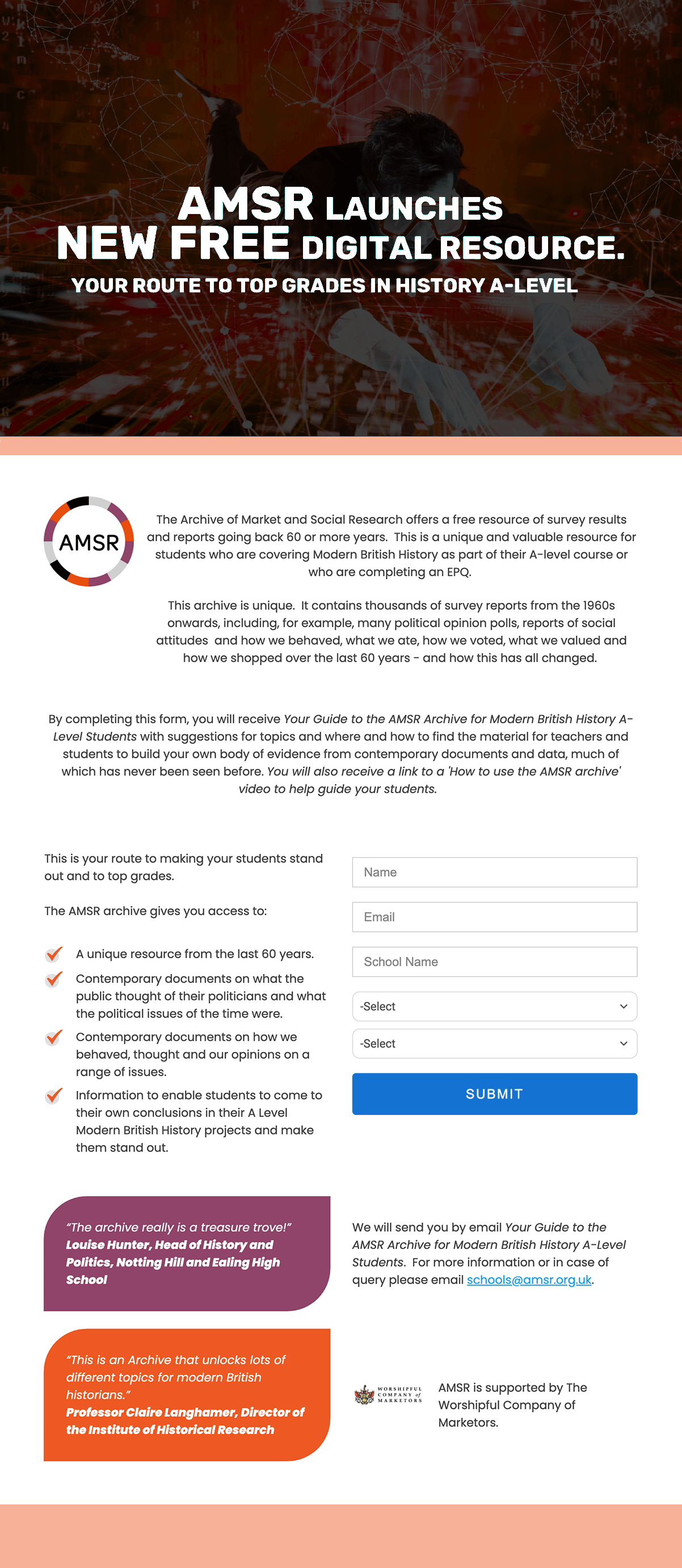 AMSR landing page