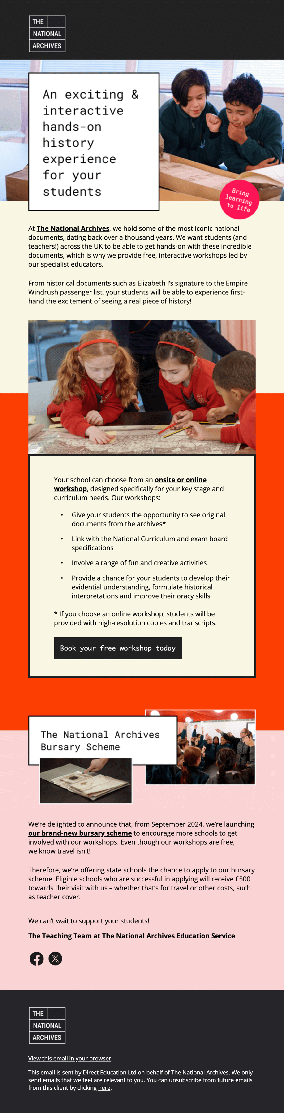 National Archives email design