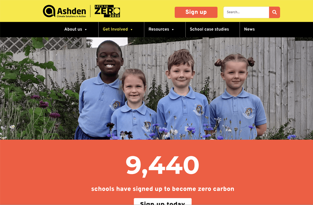 The Let's Go Zero campaign website