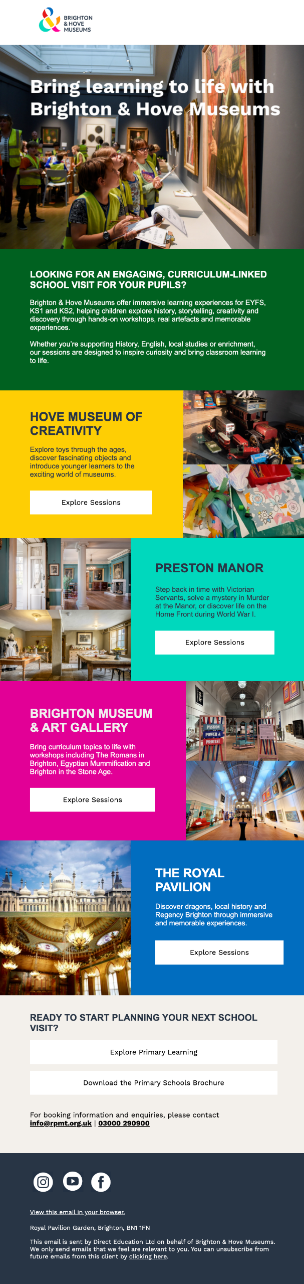Brighton & Hove Museum email design