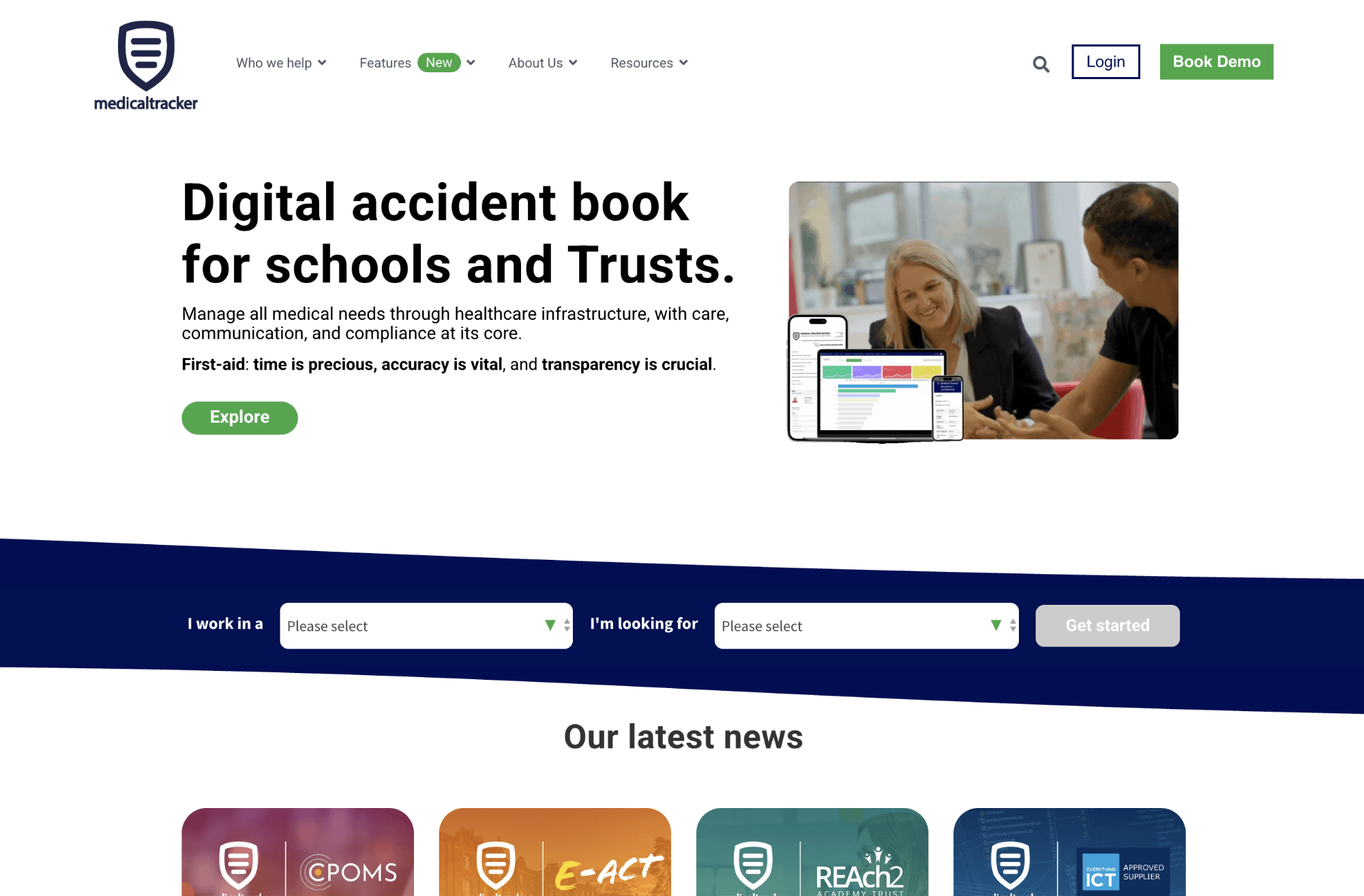 The Medical Tracker website