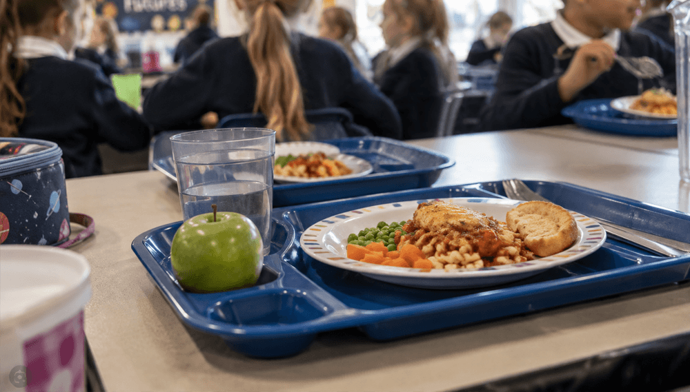 School meal in school canteen