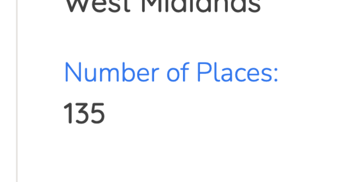 Nursery size & registered places example